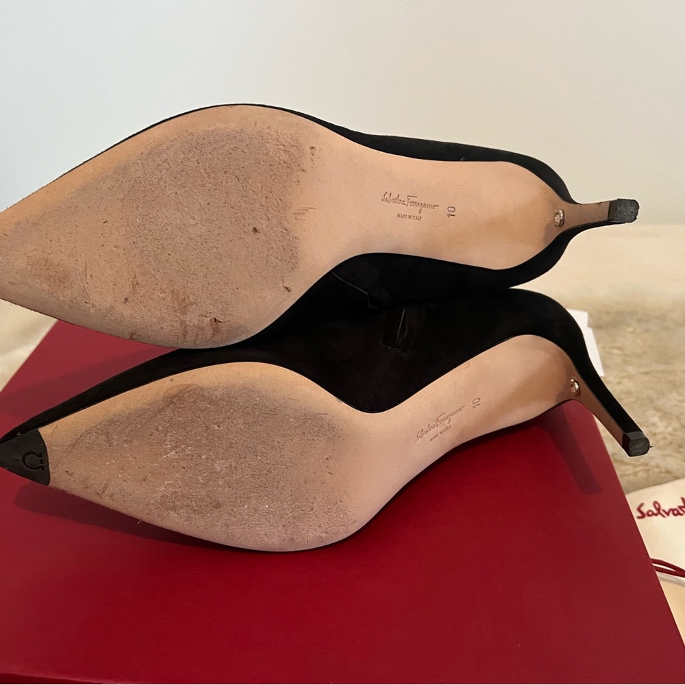 Salvatore Ferragamo Black Heeled Boots - Picture 5 of 9